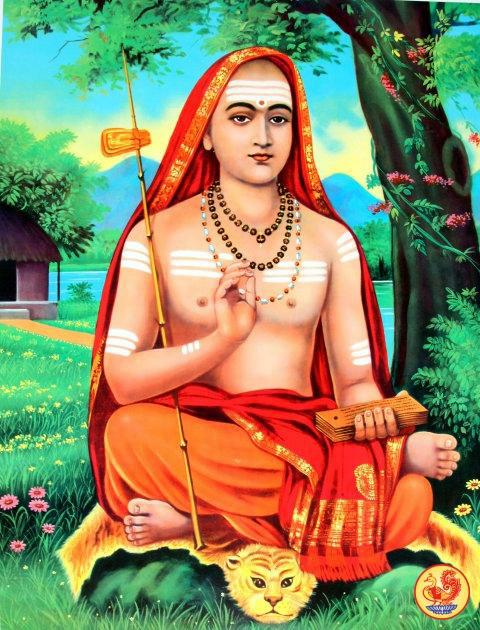 A portrait of Adi Shankaracharya