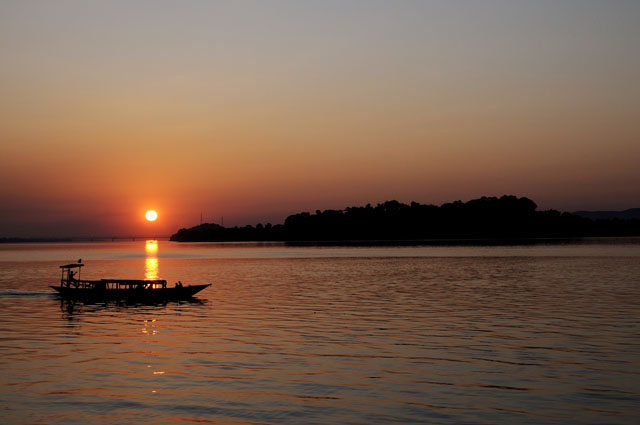 Brahmaputra River near the temple