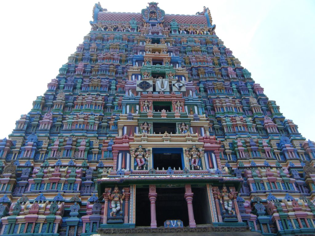 The gopuram of Srivilliputhur Andal Temple.