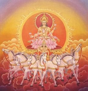 Surya with his 7 horses