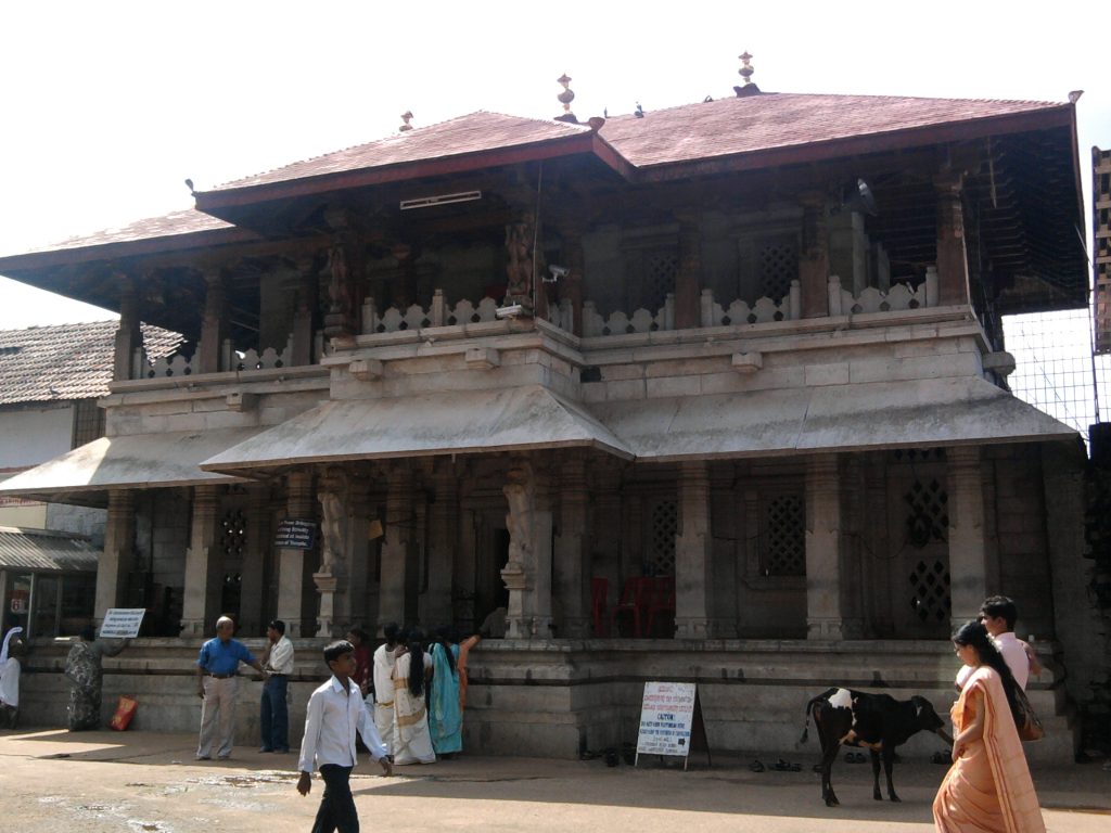 Sri Mookambika Temple's well sculpted entrance