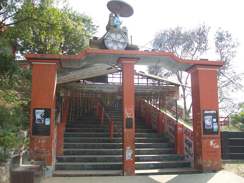 Temple entrance on Shani Jayanti