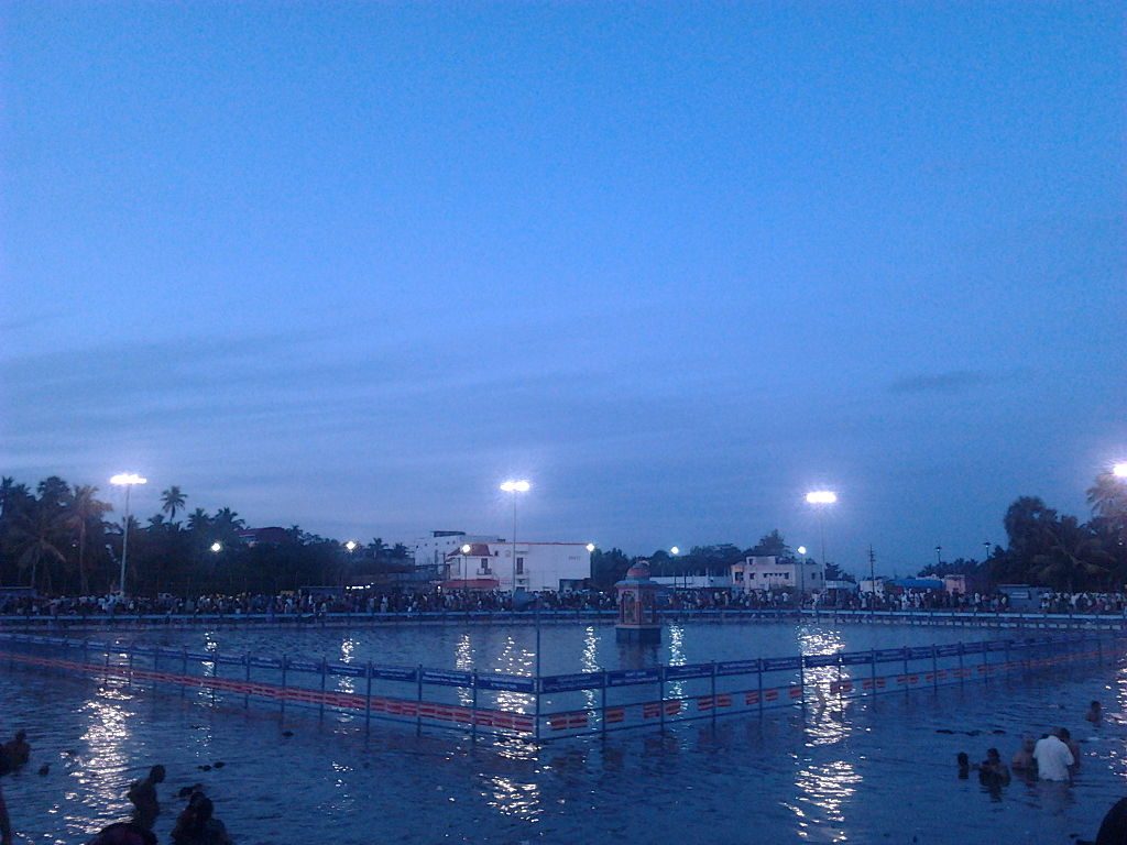 Temple pond nala theertham at thirunallar temple