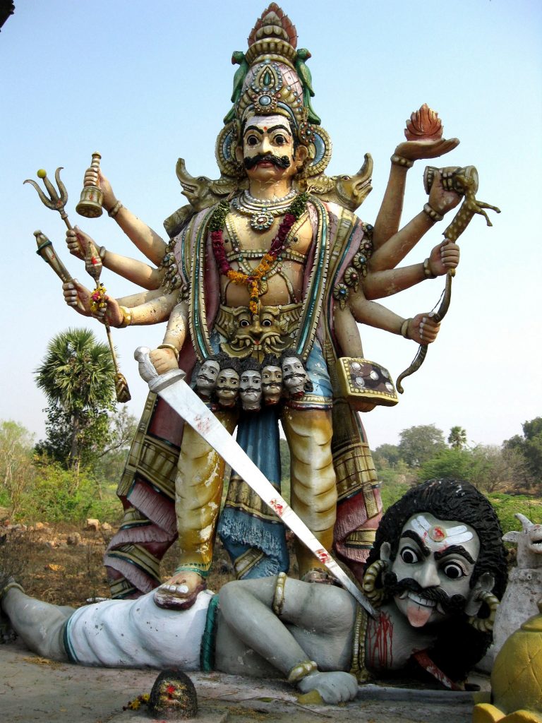 Lord Shani close up statue