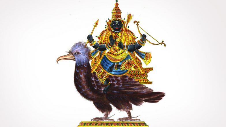 This images represents Lord Shani