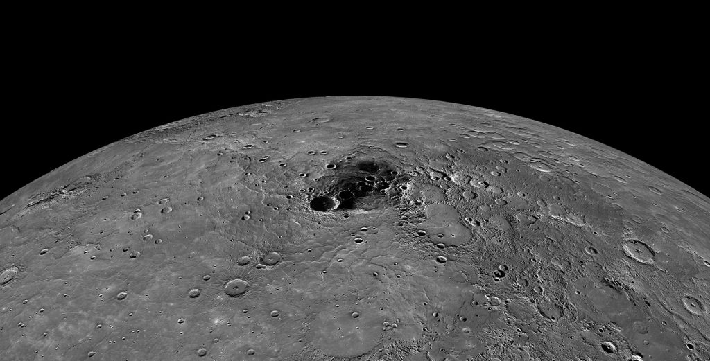 Planet Mercury in Space