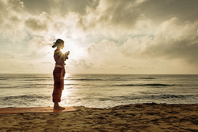 Woman meditating