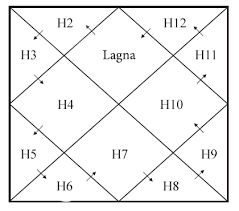 Square Birth Chart of Vedic Astrology 