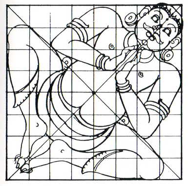 Vastu Purusha in a Mandala grid