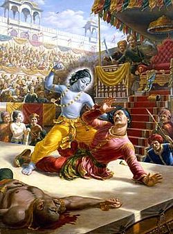 Krishna Kills Kamsa As Per The Prophecy/Premonition