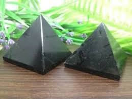 Black Agate Pyramid Crystal Grid