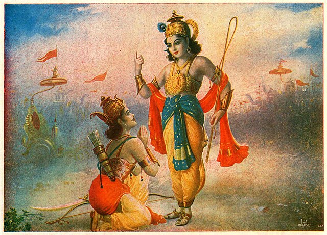 Lord Krishna Gives Arjuna The Bhagavad Gita