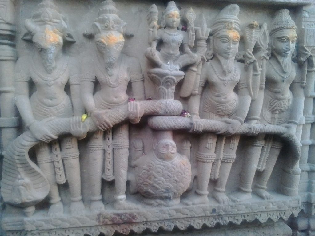 Shani Mahatmya - Temple Carving Of Samudra Manthan