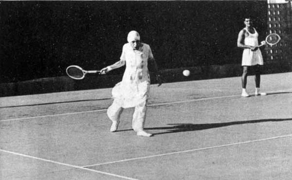 Mira Alfassa Playing Tennis