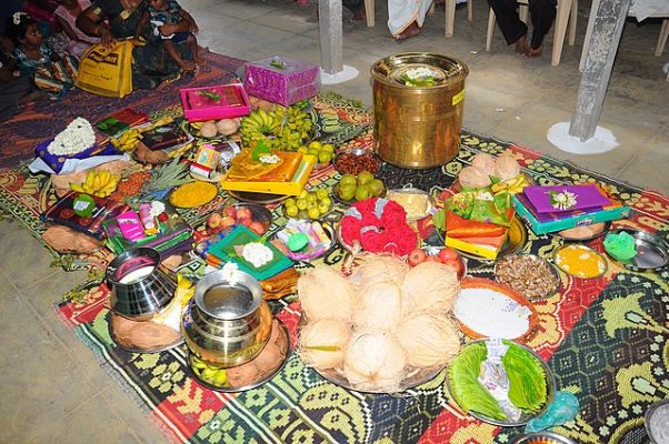 Gifts - Plates Of Auspicious Things - Tamil Mudaliar Wedding