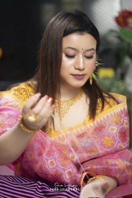 A happy Manipuri bride