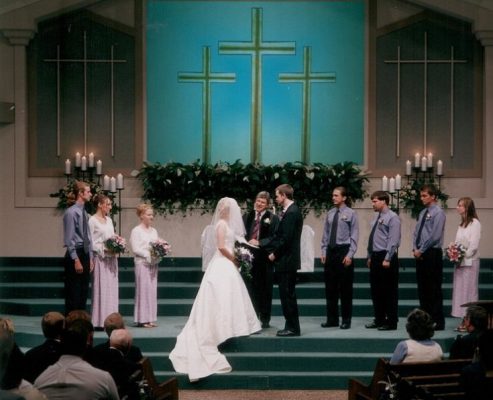 Wedding Ceremony at a Church in America