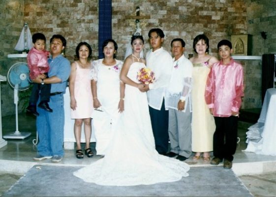 Filipino Family after the Wedding Ceremony